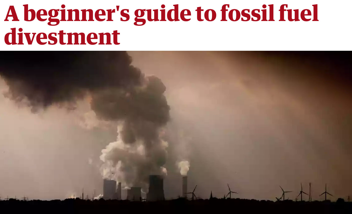 A Beginner's Guide To Fossil Fuel Divestment