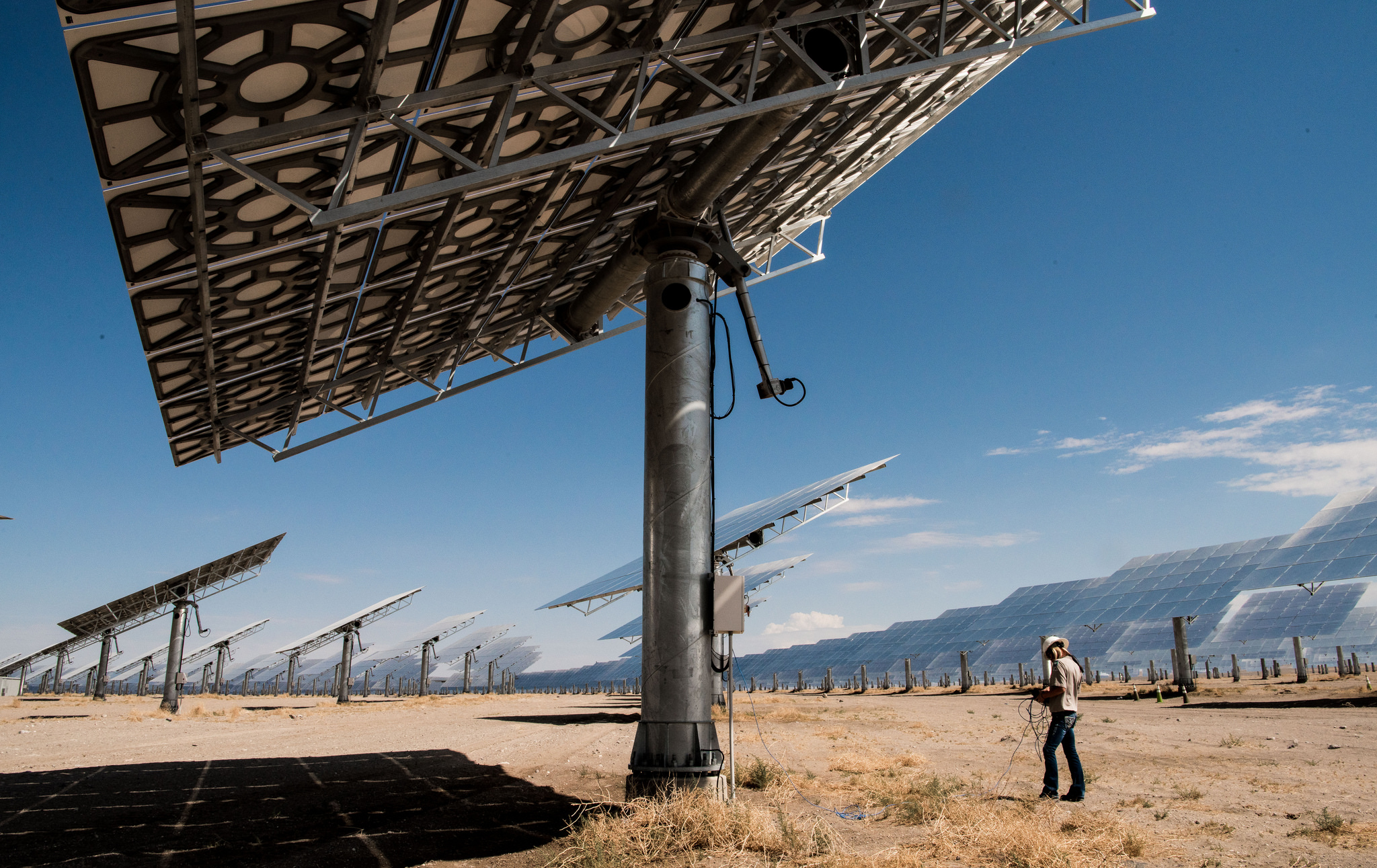 A solar thermal plant in Nevada