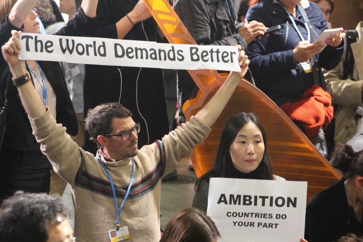 Civil society sit-in at COP21
